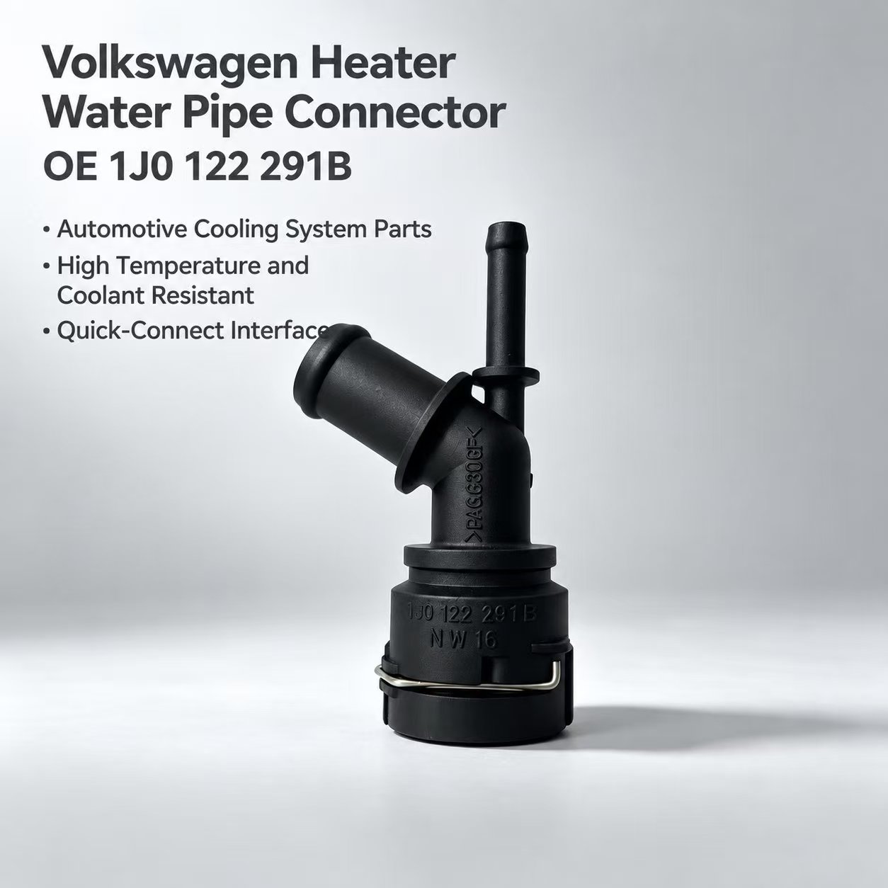VW Heater Water Pipe Connector OE 1J0 122 291B Quick Buckle Cooling System Pipe Joint