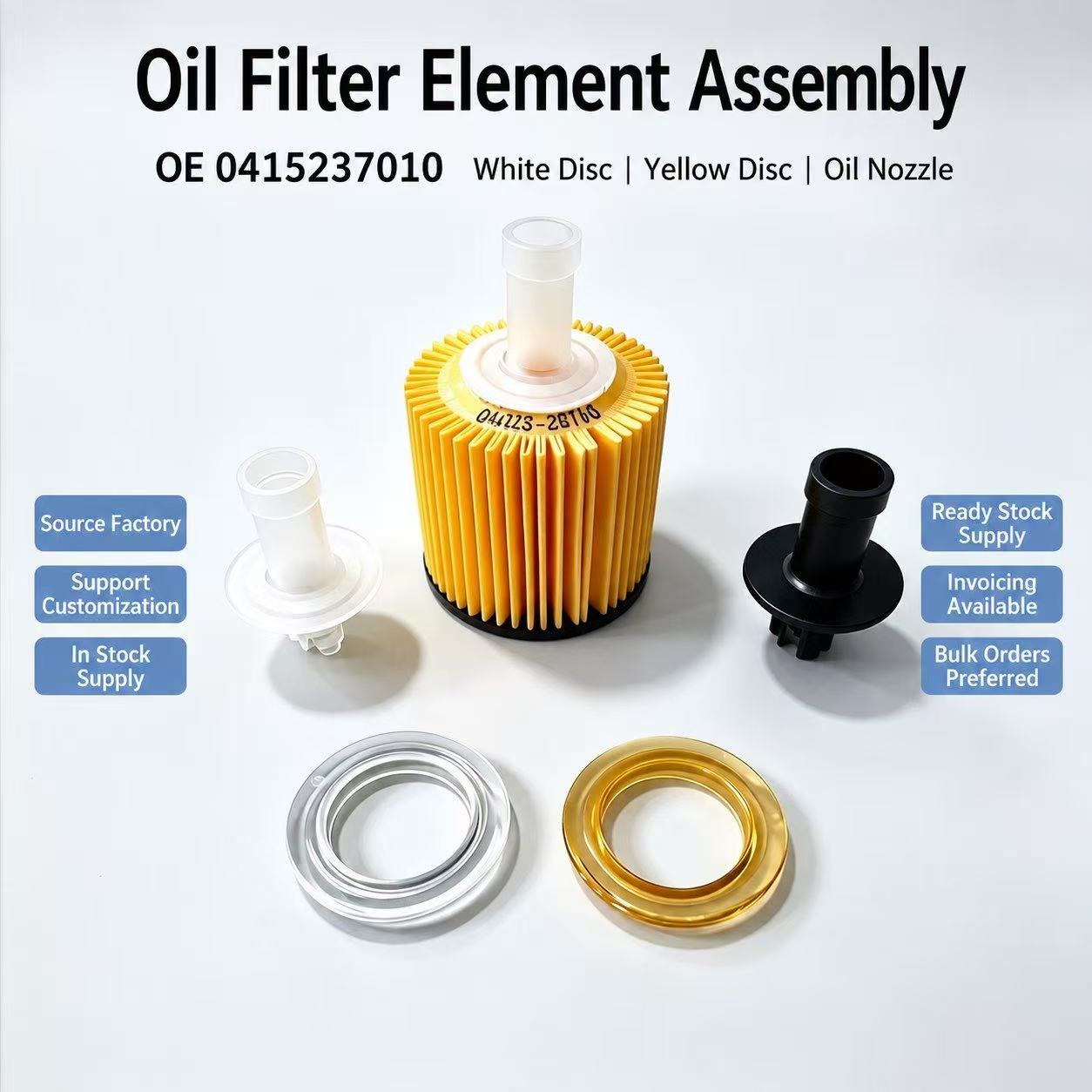 Oil Filter Element Assembly OE 0415237010 With Nozzle & Sealing Rings
