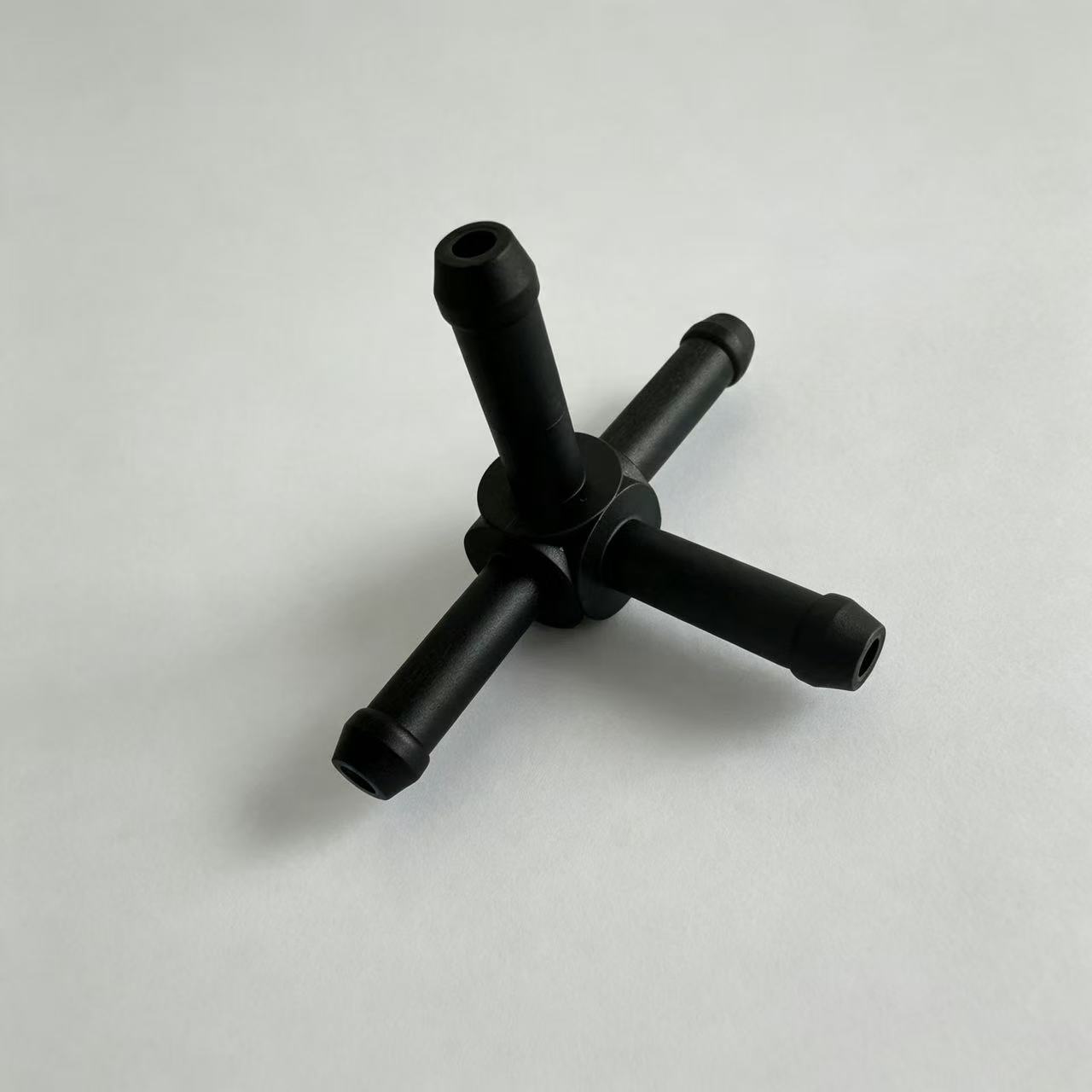 8mm 4‑Way Plastic Tubing Connector